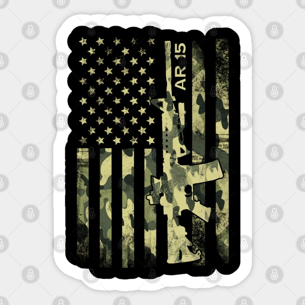 AR15 FLAG. Sticker by Andreeastore  